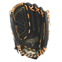 Rawlings Renegade Baseball Glove, 14-in, Black Front_Flat
