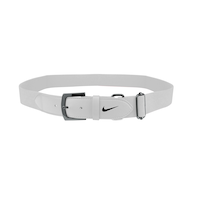 Nike Baseball Belt, White, Senior Front_Flat
