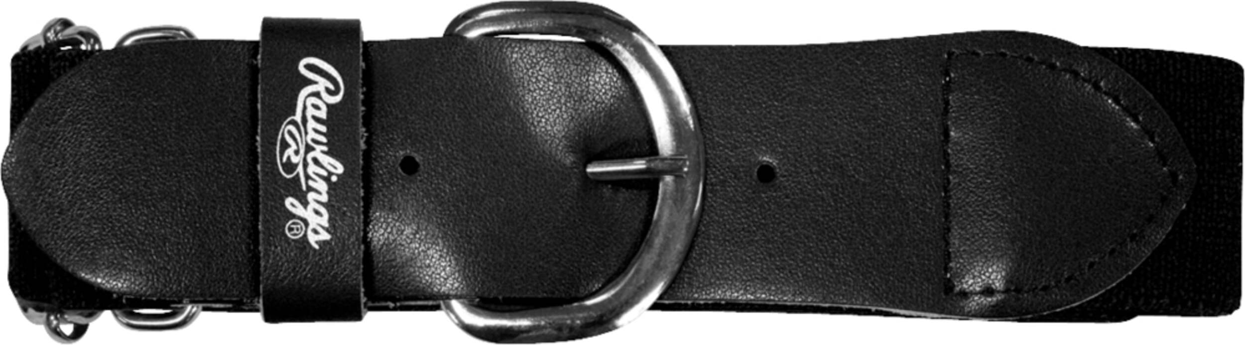 Rawlings Baseball Belt, Black, Senior Front_Flat