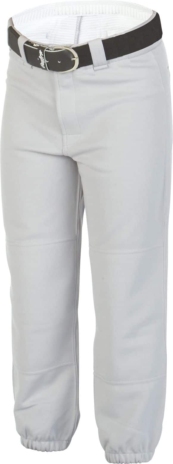Wilson Youth Baseball Pull-Up Pants with Full Elastic Waistband, Grey