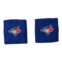 Franklin MLB Blue Jays Wristbands, 2.5-in Front_Flat