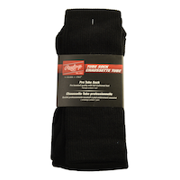 Rawlings Baseball Socks, Black Front_Flat