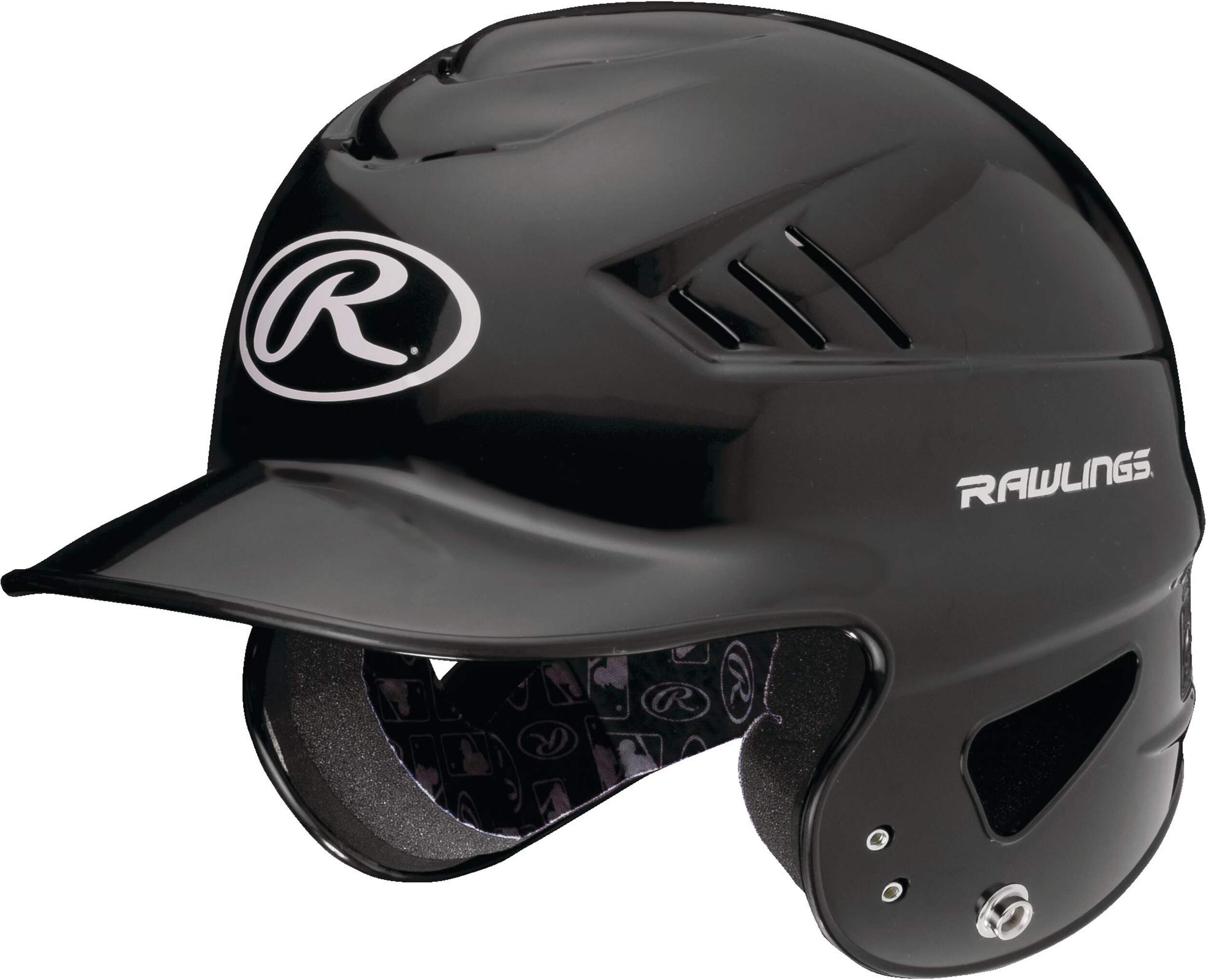 Rawlings T-Ball Helmet, Black, Youth Front_Three_Fourths_Angled_Left