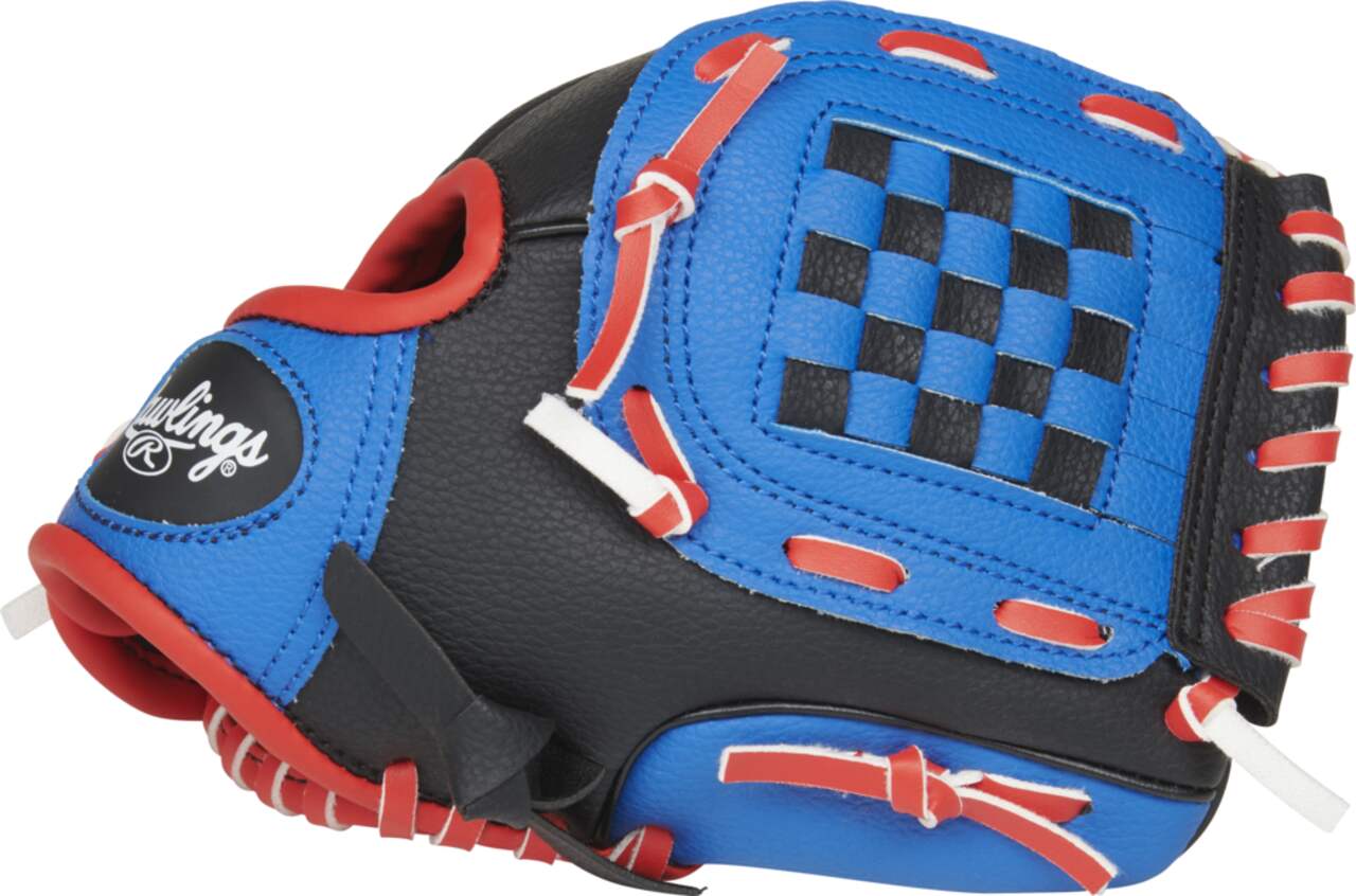 Rawlings Player Series Baseball Glove Youth Blue Black Red 8.5 in Canadian Tire