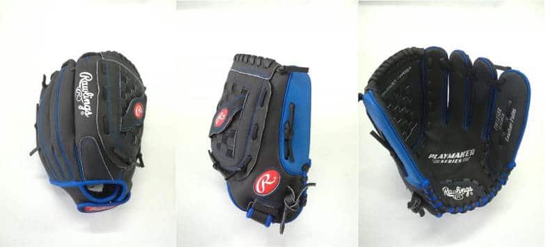 Softball Glove Black Blue Rawlings Playmaker Series 12.5" Leather Baseball 