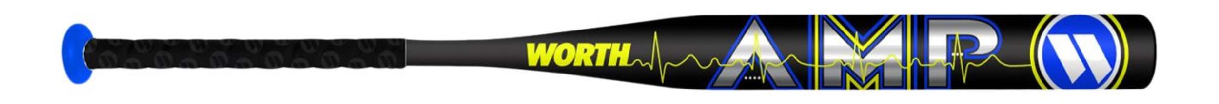 Worth Amp Slow-Pitch Softball Bat, 34-in, 27-oz Front_Flat