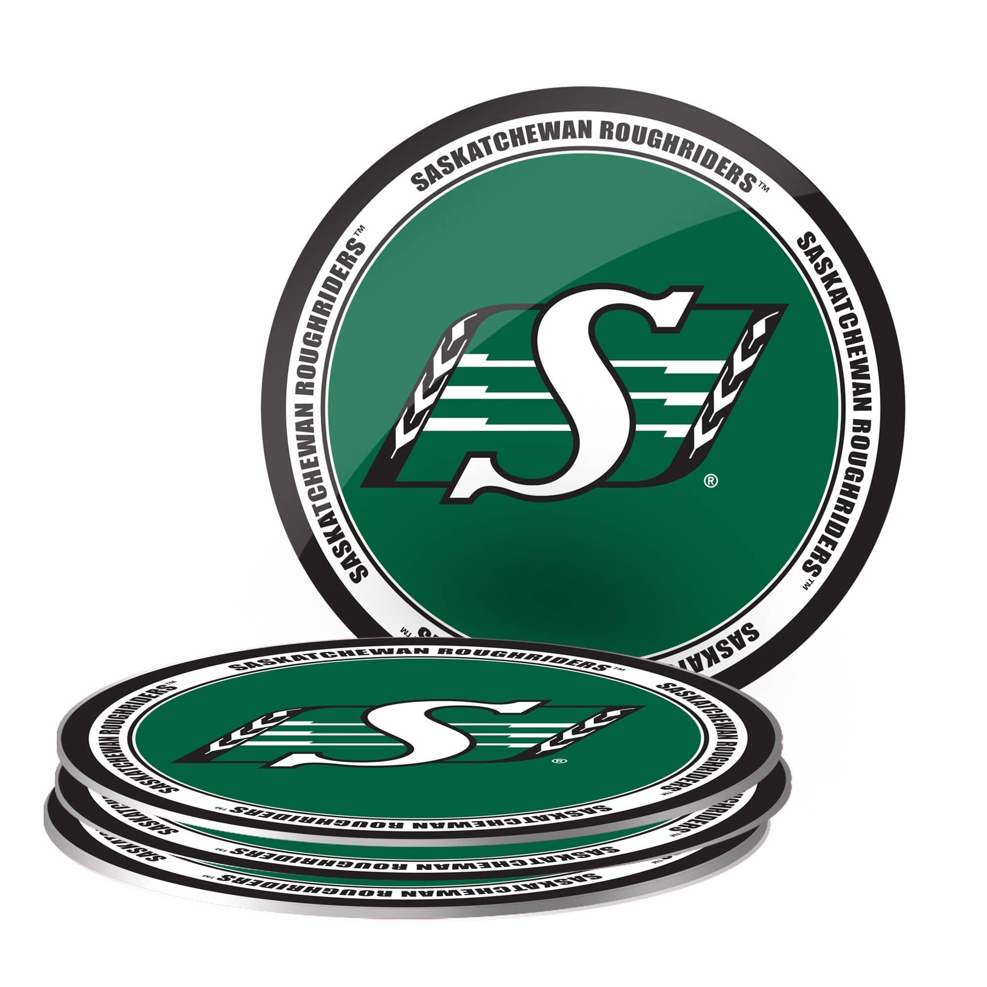 Saskatchewan Roughriders PVC Coaster Set 4 pk