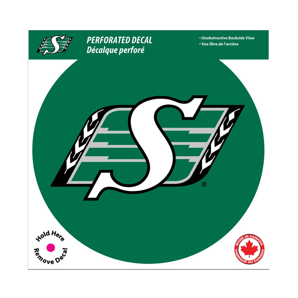 Saskatchewan Roughriders Perforated Decal Canadian Tire