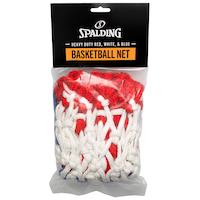 Spalding Heavy Duty Indoor/Outdoor Standard Replacement Basketball Net, Red/White/Blue Front_Flat