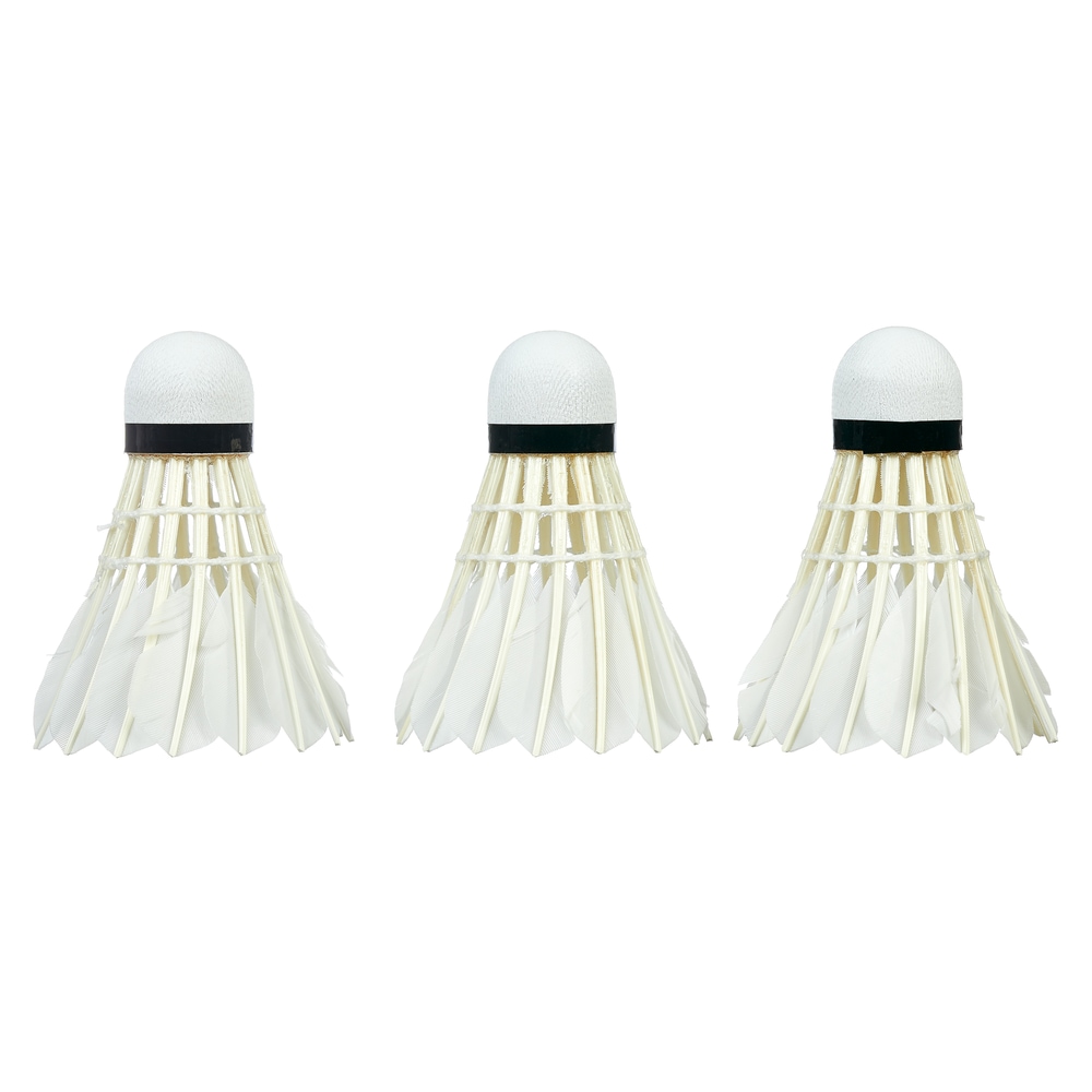 Matrix 100 Feather Badminton Shuttlecock Birdie w/ Rubber Head, White