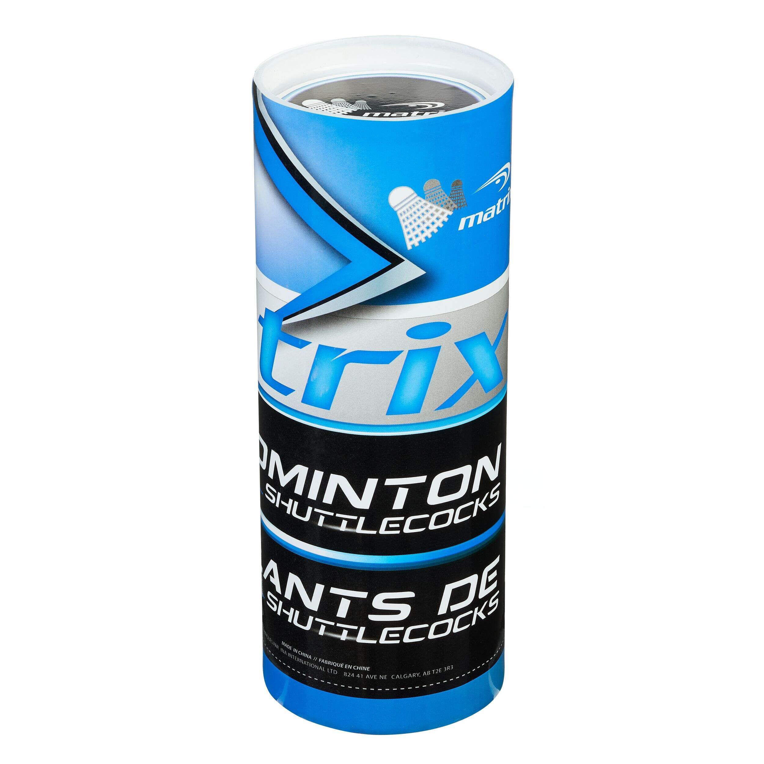 Matrix 100 Nylon Badminton Shuttlecock Birdie w/ Cork Head, White, 3-pk Front_Elevated