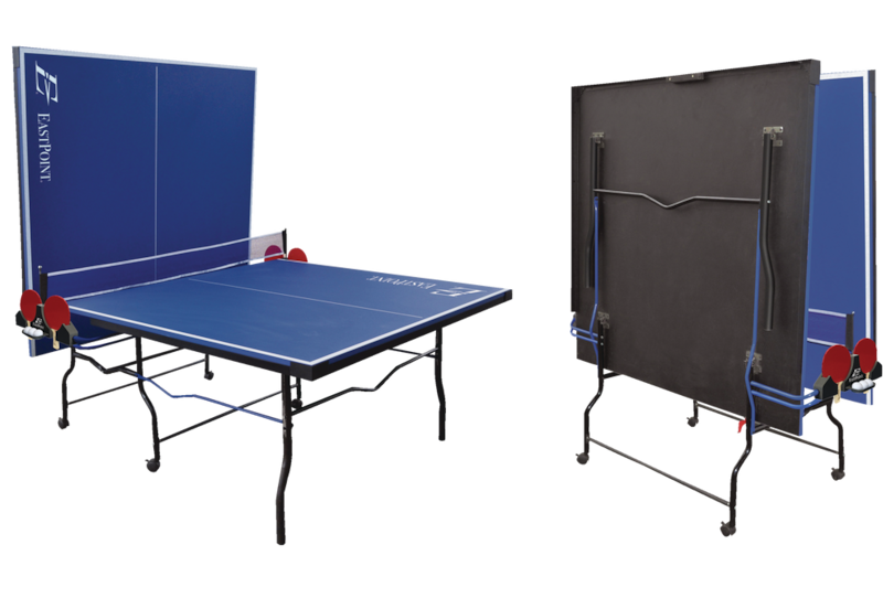 EastPoint 2500 Foldable Table Tennis/Ping Pong Table w/ Net & Builtin