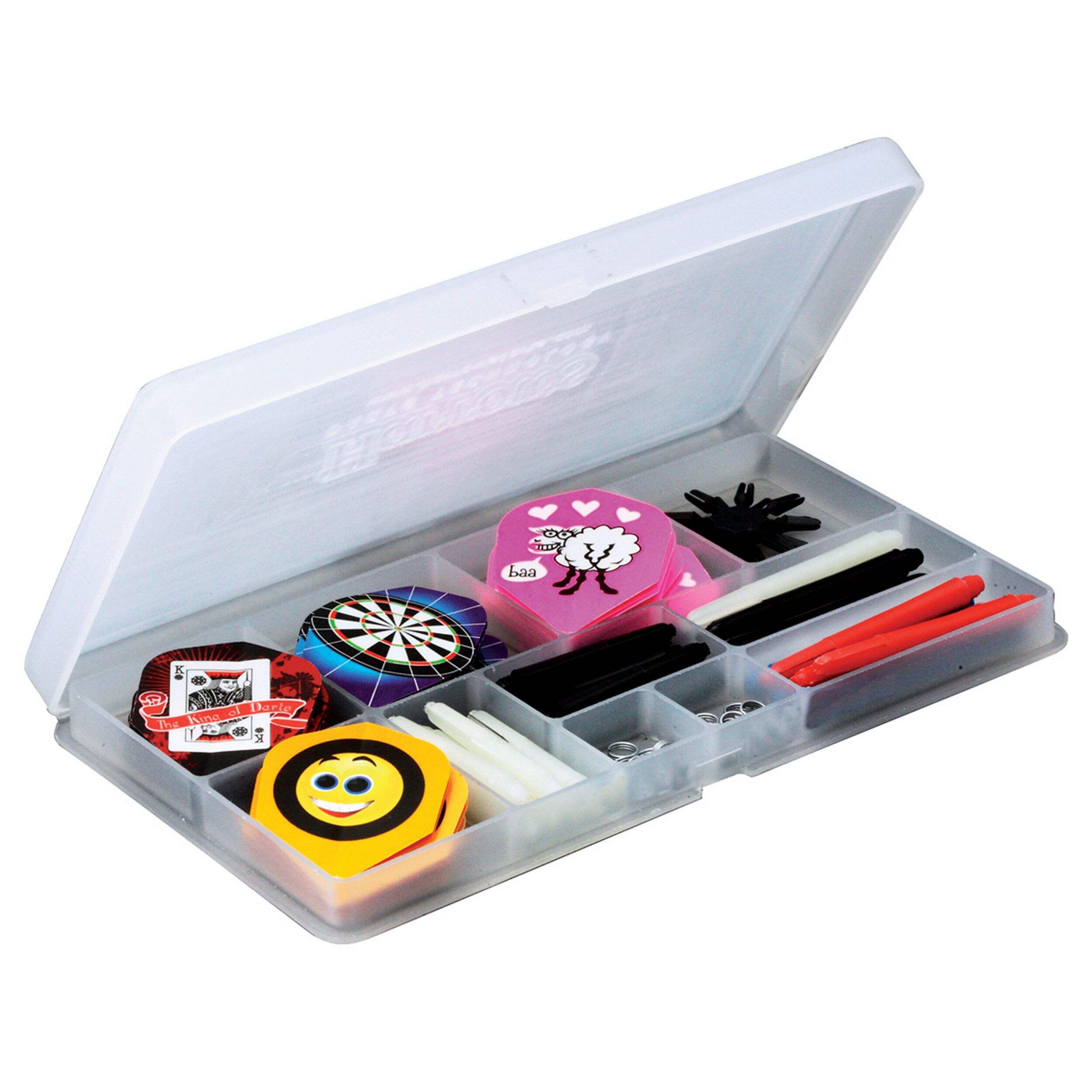 Harrows Darts Service Kit, Includes Flights, Shafts and Other Dart Accessories, 83-pc Front_Angled_Right