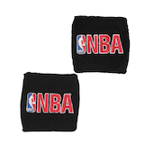 NBA Wristbands, Black, 2-pk Front_Flat