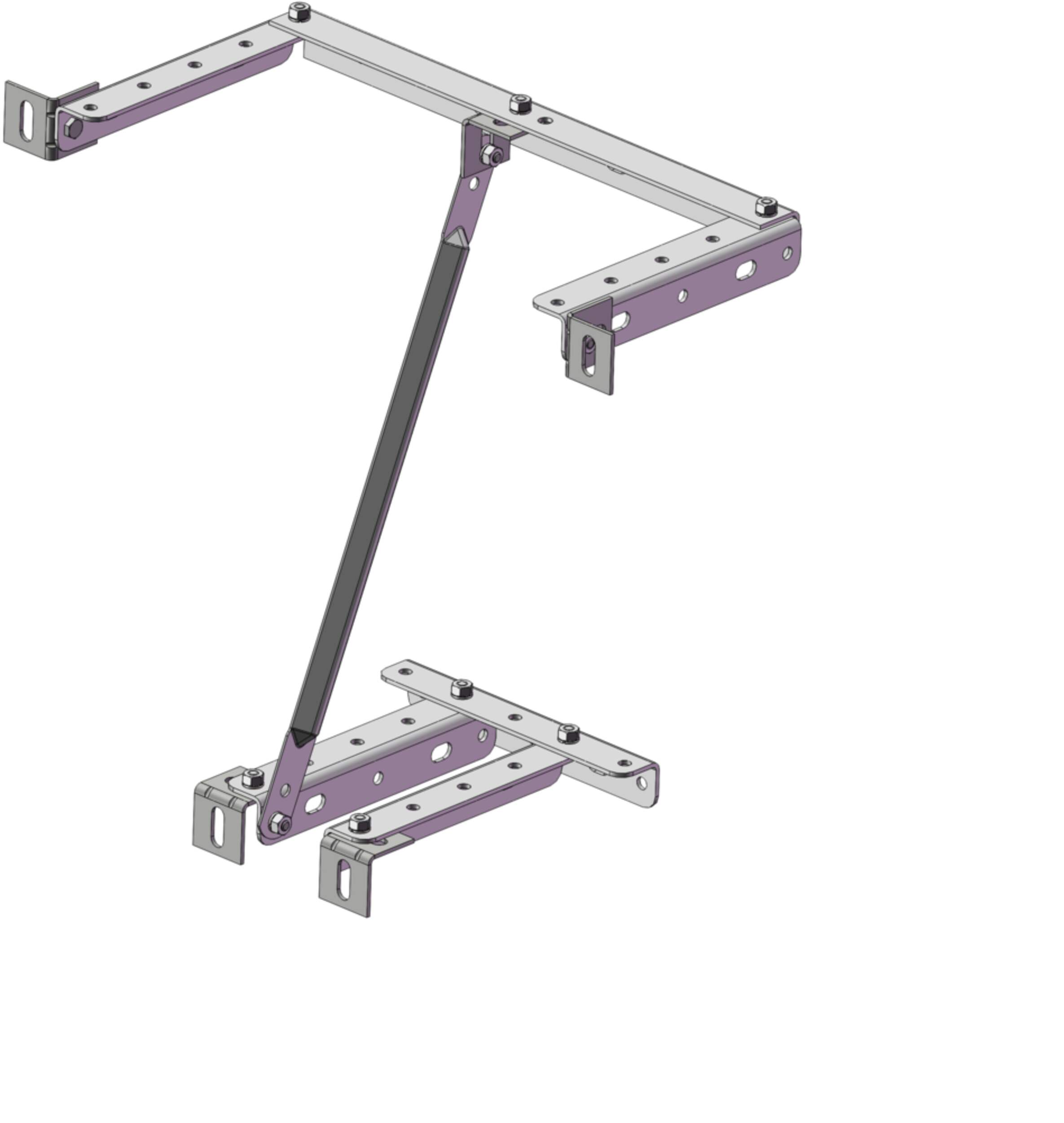 Spalding® Backboard Mounting Bracket, Fixed Height Front_Angled_Left