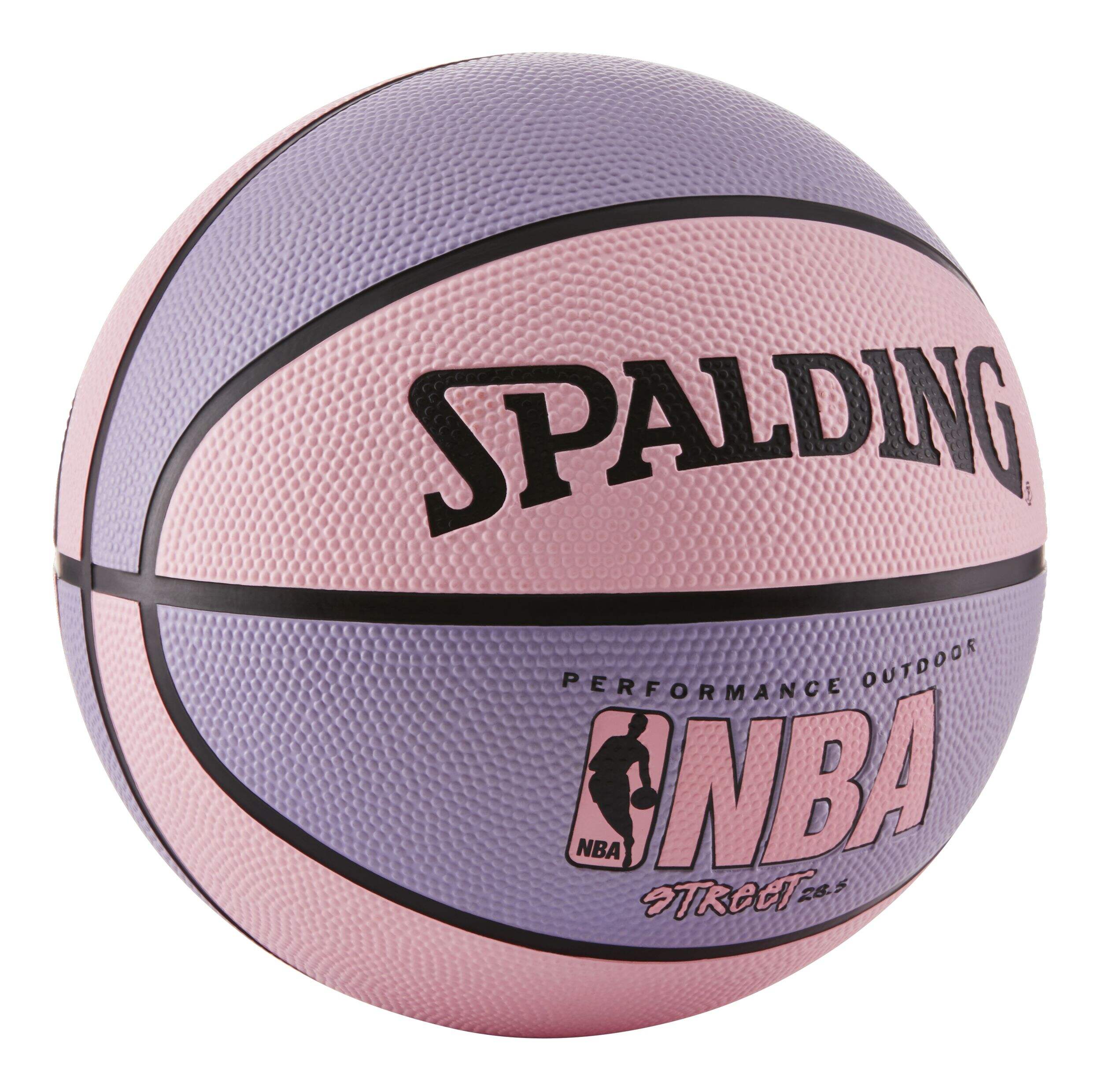 Spalding® NBA Street Rubber Outdoor Basketball, Pink/Purple, Size 6 Front_Angled_Right