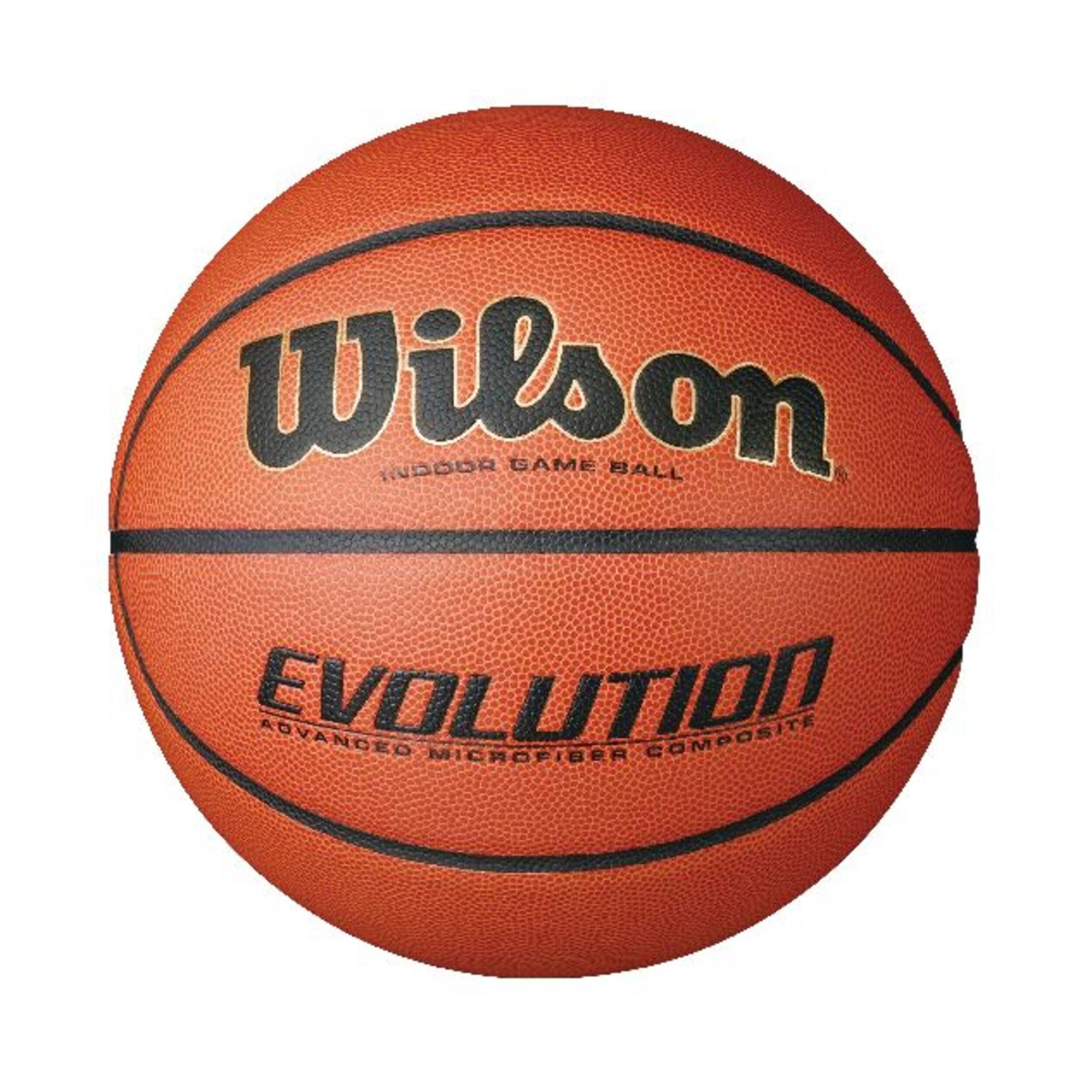 Wilson Evolution Indoor Composite Game Basketball, Official Size 7 (29.5-in) Front_Flat