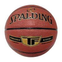 Spalding Premier Excel Indoor/Outdoor Composite Basketball, Official Size 7, 29.5-in Front_Flat
