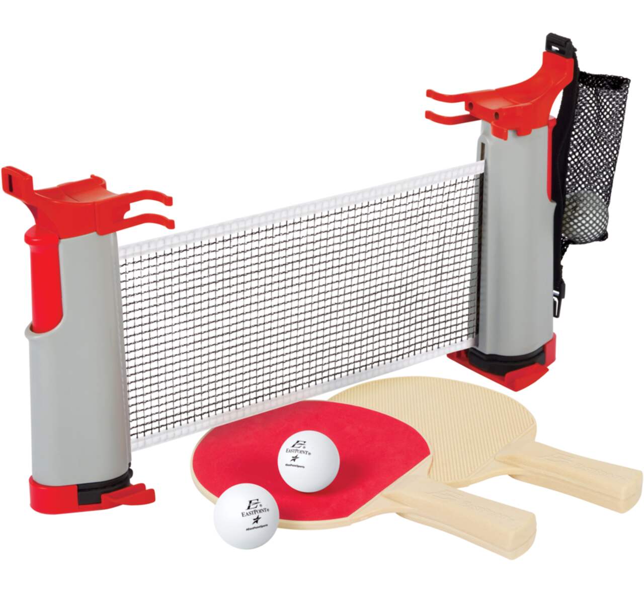 EastPoint Everywhere Table Tennis/Ping Pong Set w/ Retractable Net, Balls &  Paddles/Rackets