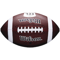 Ballon de football en caoutchouc imperméable Wilson CFL MVP, taille officielle, brun Front_Flat