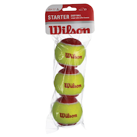Balles de tennis à faible compression pour débutants et enfants Wilson Starter Easy Ball, jaune/rouge, paq. 3 Front_Flat