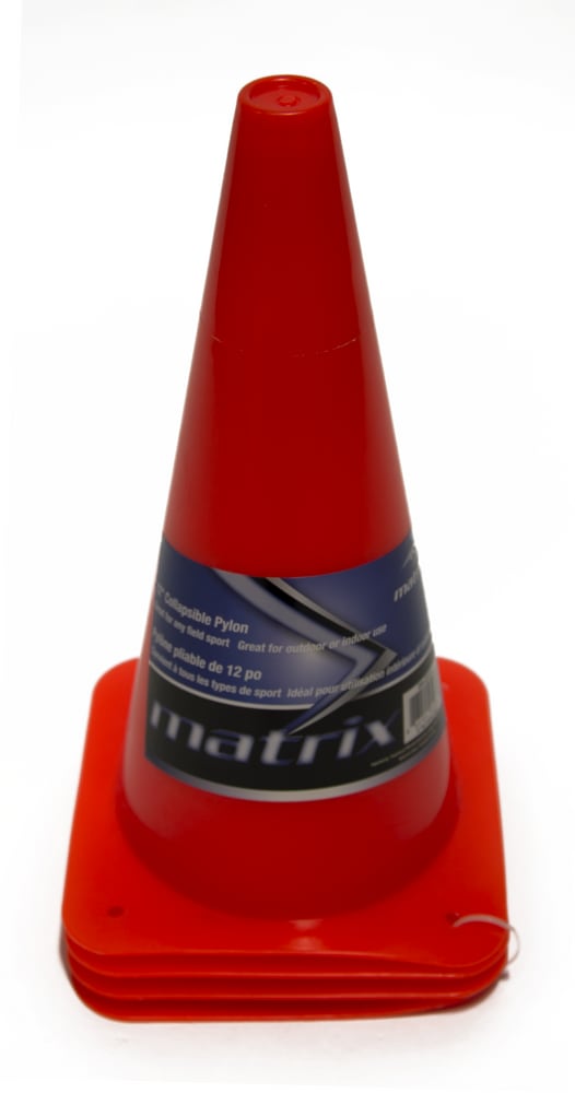 Matrix Sports Agility Training Pylon Cones/Field Markers, 12in, 4pk