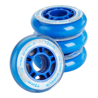 Ultra Wheels Replacement Inline Skate Wheels, Blue, 4-pk, Assorted Sizes Composite_or_Mixed