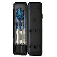 Swiftflyte NFDC Soft Tip Executive Silver Brass Darts Set w/ Aluminum Shaft & Case, 3-pk Front_Flat