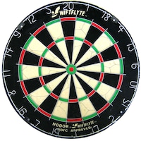 Cible de fléchettes en fibres de sisal Swiftflyte NDFC Nodor Tournament avec cible sans agrafes Front_Flat