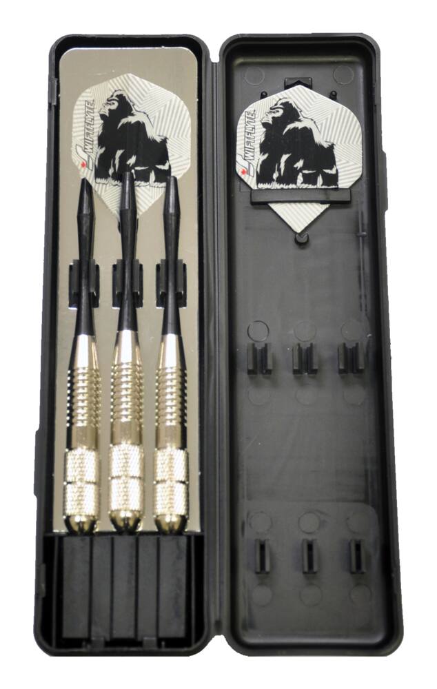 Swiftflyte NDFC Stealth Black Brass Darts Set w/ Steel Tips, Nylon