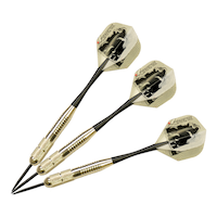 Swiftflyte NDFC Silverback Nickel Silver Darts Set w/ Steel Tips, Nylon Shafts & Case, 24-g, 3-pk Overhead_Flat