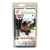 Fléchettes en tungstène à 80 % Swiftflyte NDFC Max 180 avec embouts en acier, fûts en nylon et étui, 20 g, paq. 3 Front_Flat