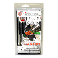 Swiftflyte NDFC Max 180 80% Tungsten Darts Set with Steel Tips, Nylon Shafts & Case, 20-g, 3-pk Front_Flat