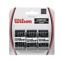Wilson Profile Comfort Overgrip Perforated Racquet/Racket Sports Grip Tape Black Front_Flat