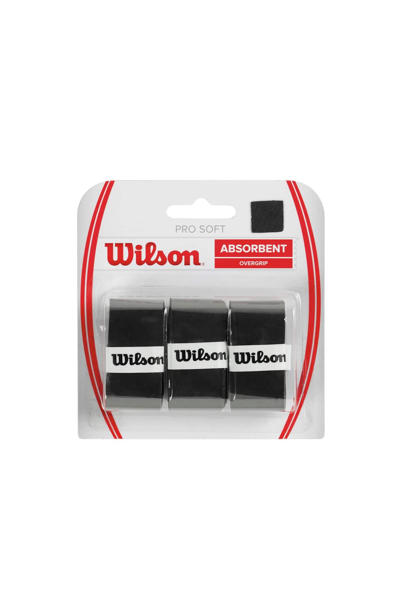 Wilson Cushion Aire Classic Sponge Comfort Overgrip Racquet/Racket Sports  Grip Tape, Black