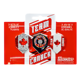 Harrows NDFC Team Canuck/Canadian Themed Standard Dart Flights, 9-pc Front_Flat