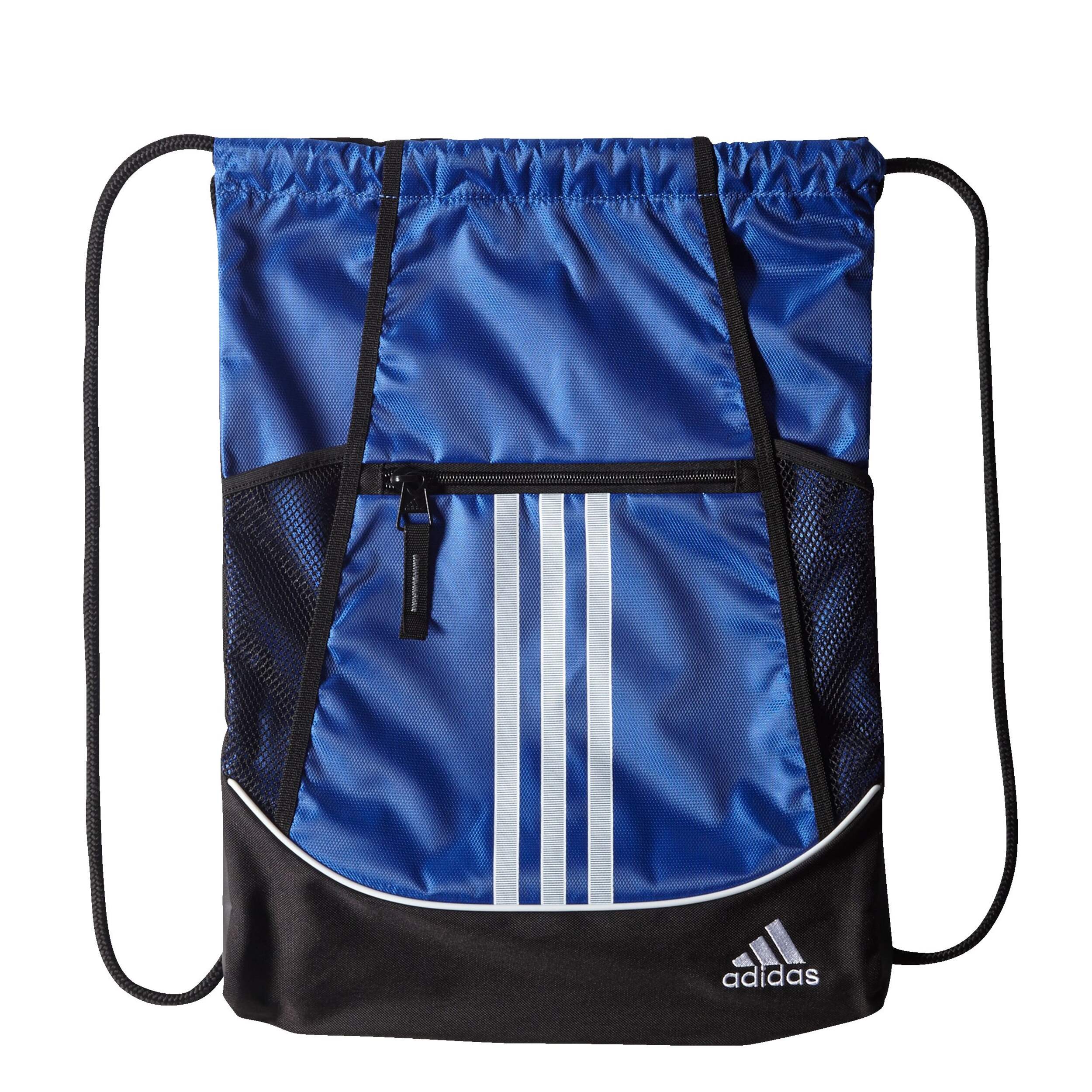 Sac à dos de sport Adidas Alliance avec sangles et poches à cordon Front_Flat