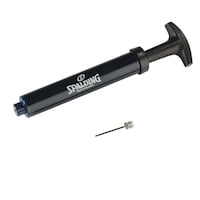 Spalding Dual-Action Portable Hand-Held Air Pump w/ Inflation Needle For All Sport Balls, 6-in Front_Three_Fourths_Angled_Left