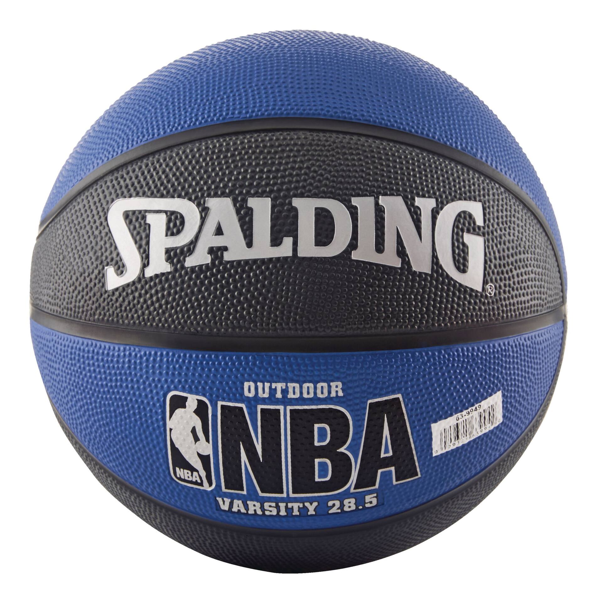 Spalding Varsity All Surface Outdoor Rubber Basketball, Size 6 (28.5-in),  Blue/Black