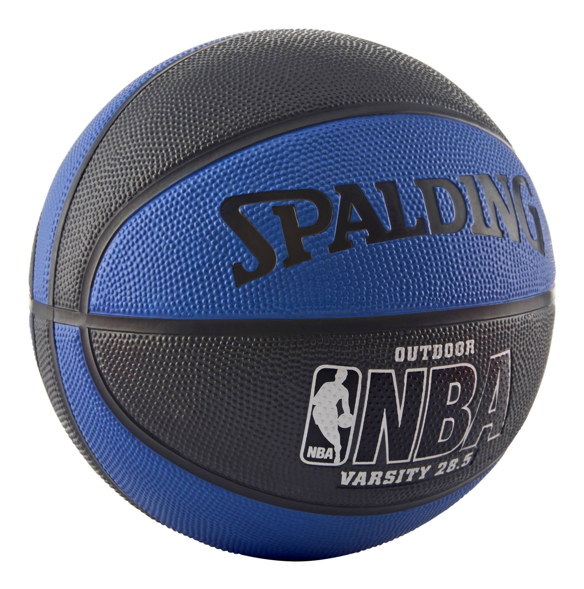 Spalding Varsity All Surface Outdoor Rubber Basketball, Size 6 (28.5-in),  Blue/Black