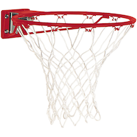Spalding Slam Jam Replacement Breakaway Basketball Rim w/ All-Weather Net, White Front_Angled_Right
