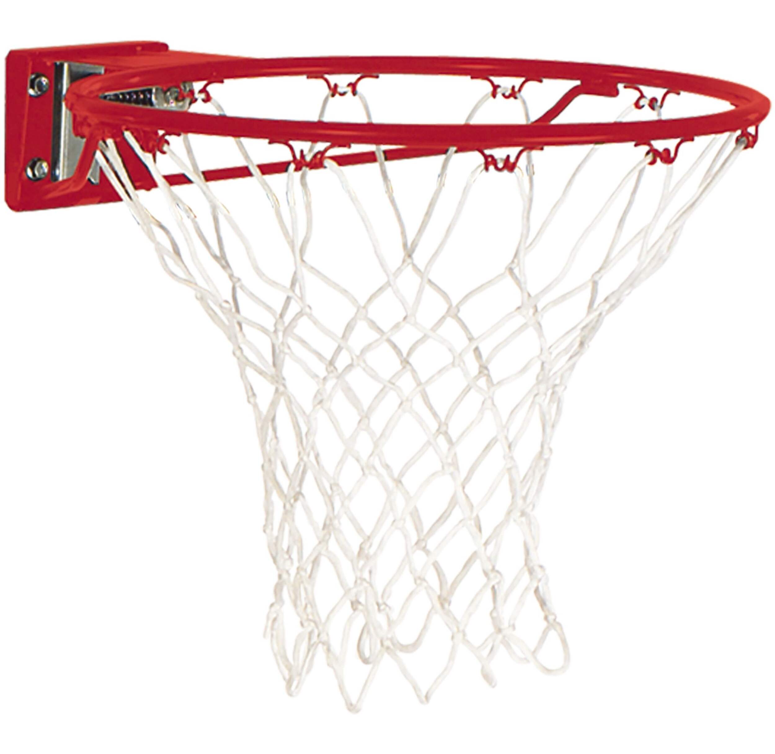 Spalding Slam Jam Replacement Breakaway Basketball Rim w/ All-Weather Net, White Front_Angled_Right