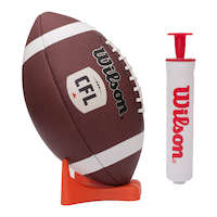 Réplique de ballon de football, té et pompe à air Wilson LCF, paq. de 3
