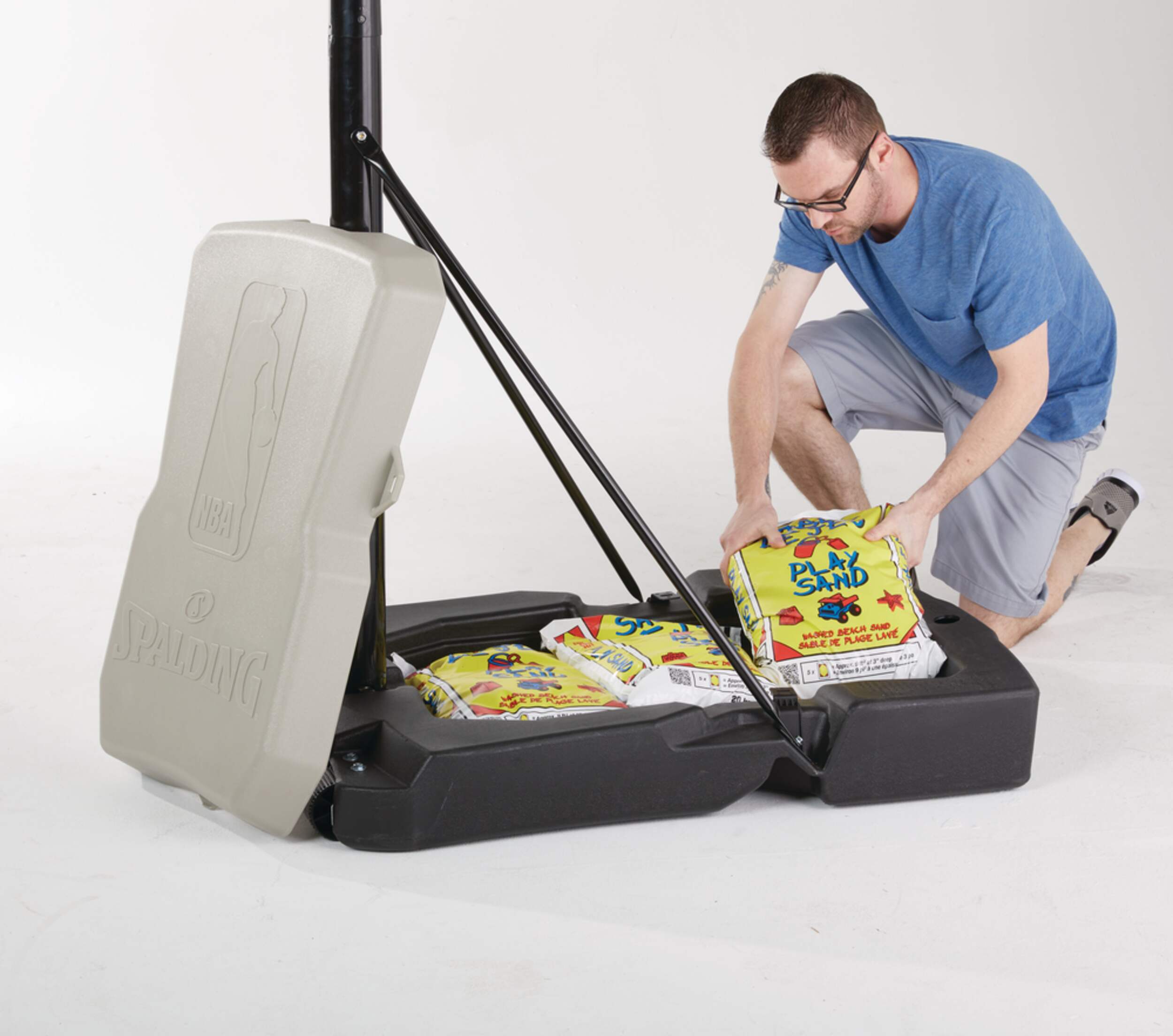 Spalding® Polycarbonate Hybrid Lite Portable Basketball System, 48in