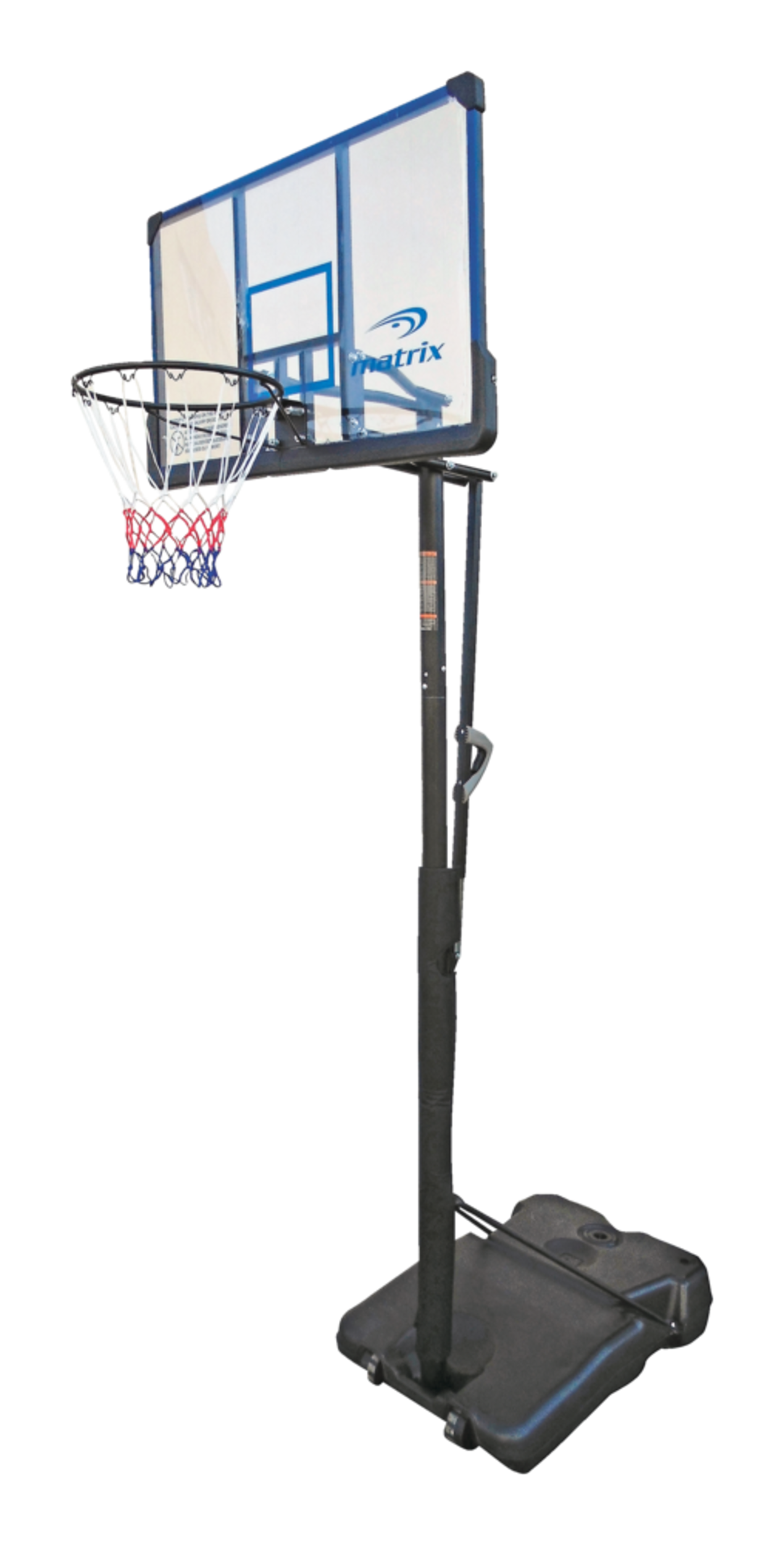 Matrix Portable Adjustable Basketball Backboard, Hoop & Net System, 48