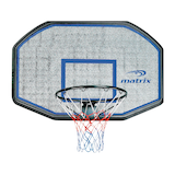 Panier et filet de basketball extérieur Matrix avec support mural, 44 po Front_Flat