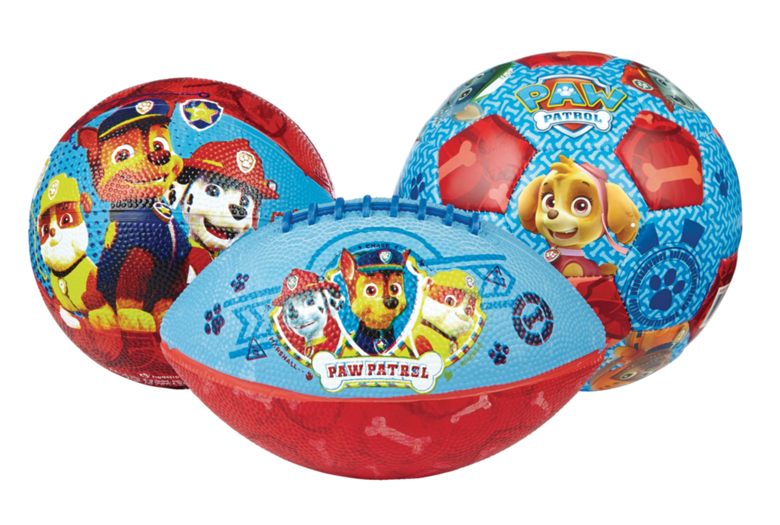 Nickelodeon Paw Patrol Kids' Basketball, Football & Soccer Mini Sports Ball Set, Size 1, 3-pc Front_Flat
