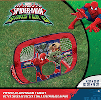 Filet de soccer Spiderman escamotable, avec cibles Front_Flat