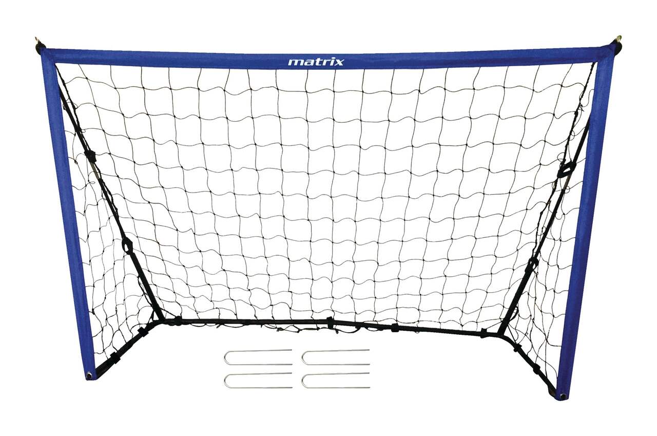 Matrix Easy Set-Up Portable Training Soccer Goal Net w/ Carry Bag, 6-ft x  4-ft