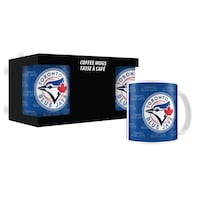 Toronto Blue Jays Ceramic Coffee Mug Set For MLB Baseball Fans/Collectors, 11-oz, 2-pk Composite_or_Mixed